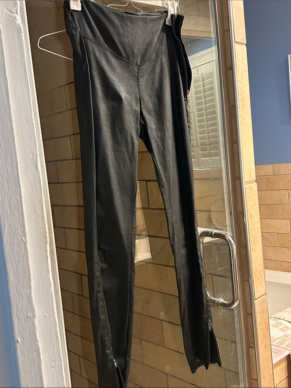 Blank NYC Black Faux Leather Slim Leg Pants